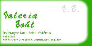 valeria bohl business card