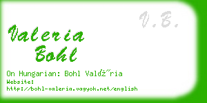 valeria bohl business card